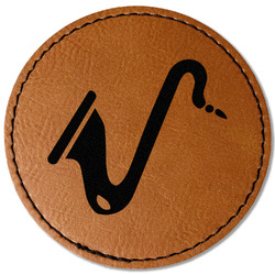Musical Instruments Faux Leather Iron On Patch - Round