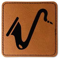 Musical Instruments Faux Leather Iron On Patch - Square