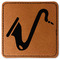 Musical Instruments Faux Leather Iron On Patch - Square