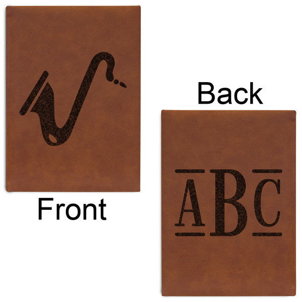 Musical Instruments Leatherette Sketchbooks - Large - Double Sided - Front & Back View