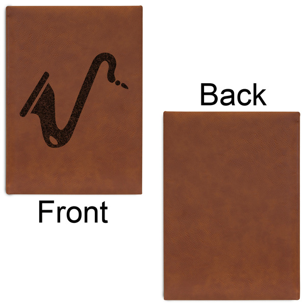 Musical Instruments Leatherette Sketchbooks - Large - Single Sided - Front & Back View