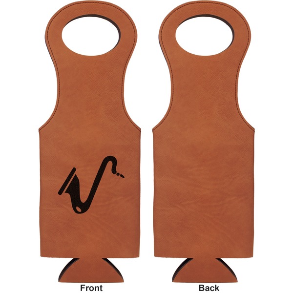 Musical Instruments Leatherette Wine Tote Single Sided - Front and Back