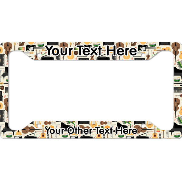 Custom Musical Instruments License Plate Frame - Style A (Personalized)