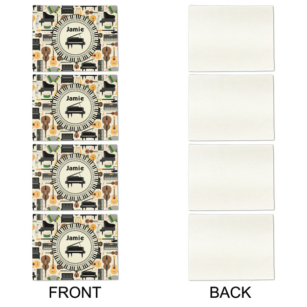 Musical Instruments Linen Placemat - APPROVAL Set of 4 (single sided)