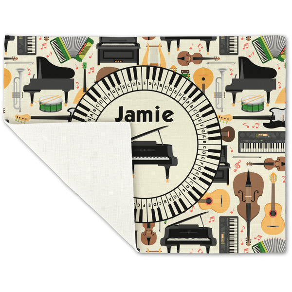 Musical Instruments Linen Placemat - Folded Corner (single side)