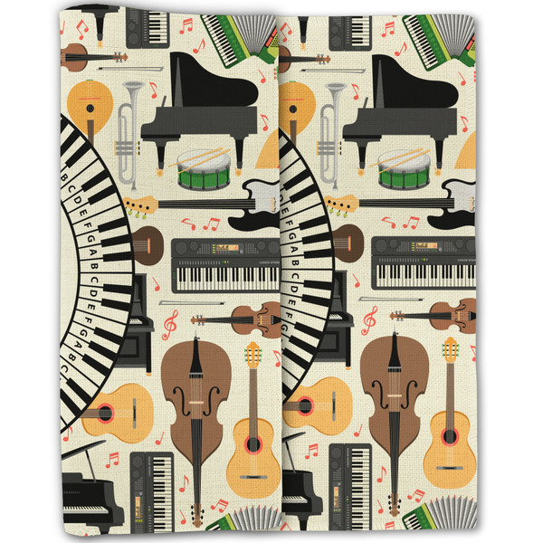Musical Instruments Linen Placemat - Folded Half (double sided)