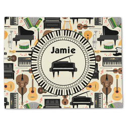 Musical Instruments Single-Sided Linen Placemat - Single w/ Name or Text
