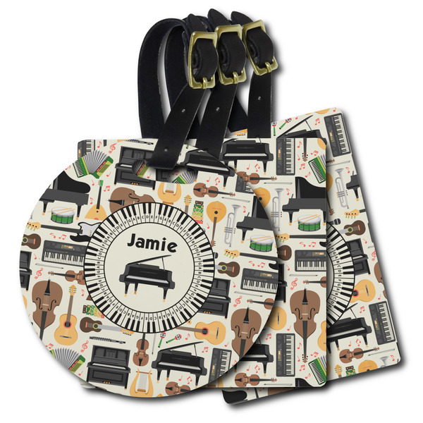 Custom Musical Instruments Plastic Luggage Tag (Personalized)