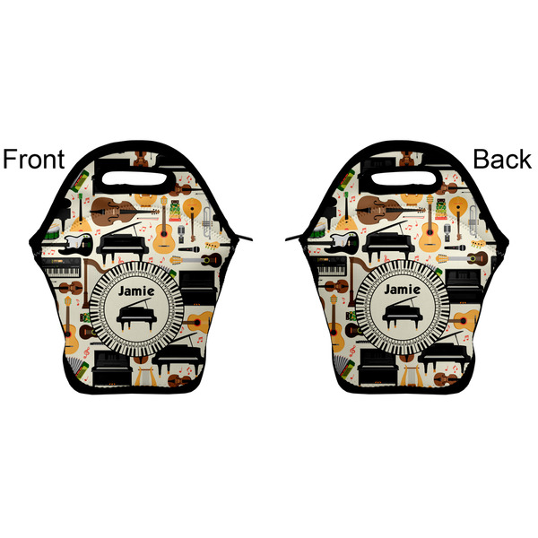 Musical Instruments Lunch Bag - Front and Back