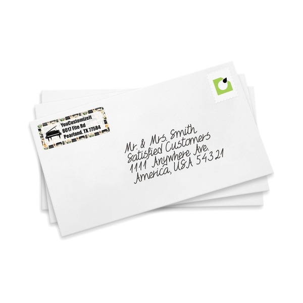 Musical Instruments Mailing Label on Envelopes
