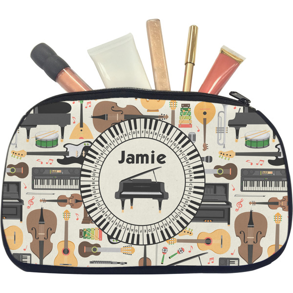 Custom Musical Instruments Makeup / Cosmetic Bag - Medium (Personalized)