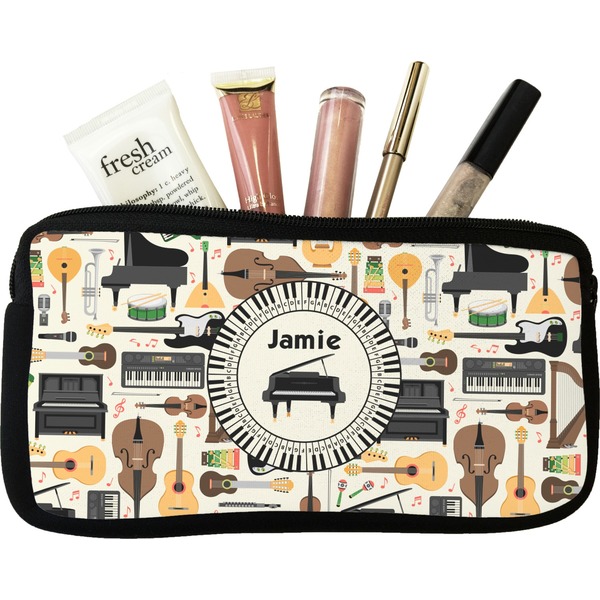 Custom Musical Instruments Makeup / Cosmetic Bag - Small (Personalized)