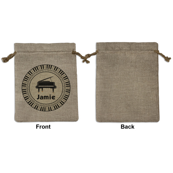 Musical Instruments Medium Burlap Gift Bag - Front Approval