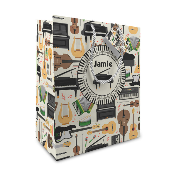 Custom Musical Instruments Medium Gift Bag (Personalized)
