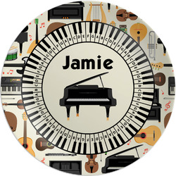 Musical Instruments Melamine Salad Plate - 8" (Personalized)