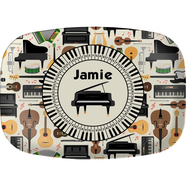 Custom Musical Instruments Melamine Platter (Personalized)