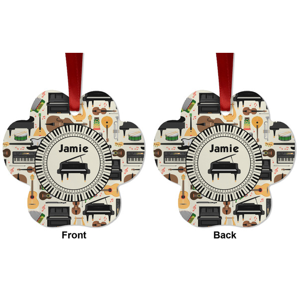 Musical Instruments Metal Paw Ornament - Front and Back