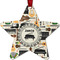 Musical Instruments Metal Star Ornament - Double Sided w/ Name or Text