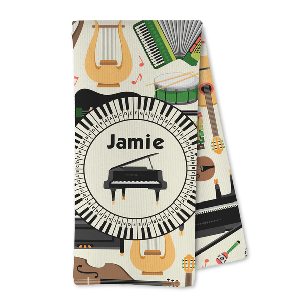 Custom Musical Instruments Kitchen Towel - Microfiber (Personalized)