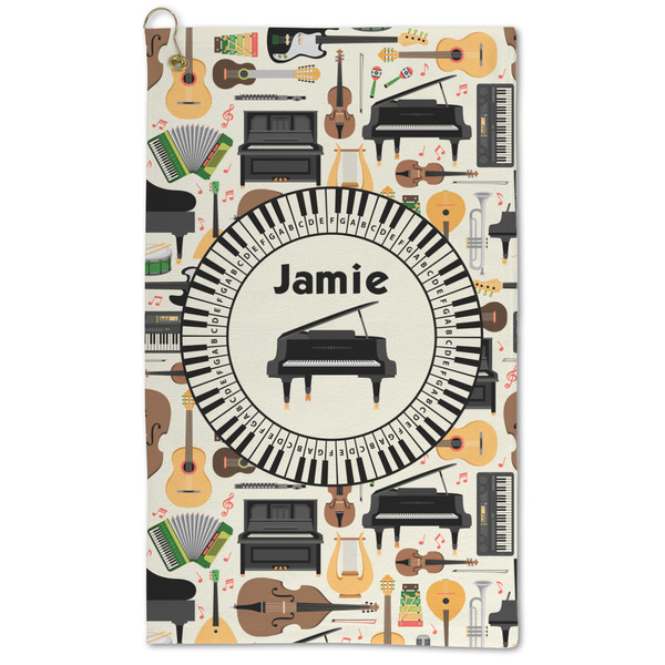 Custom Musical Instruments Microfiber Golf Towel (Personalized)