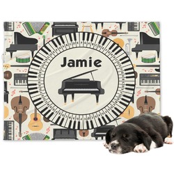 Musical Instruments Dog Blanket - Large (Personalized)