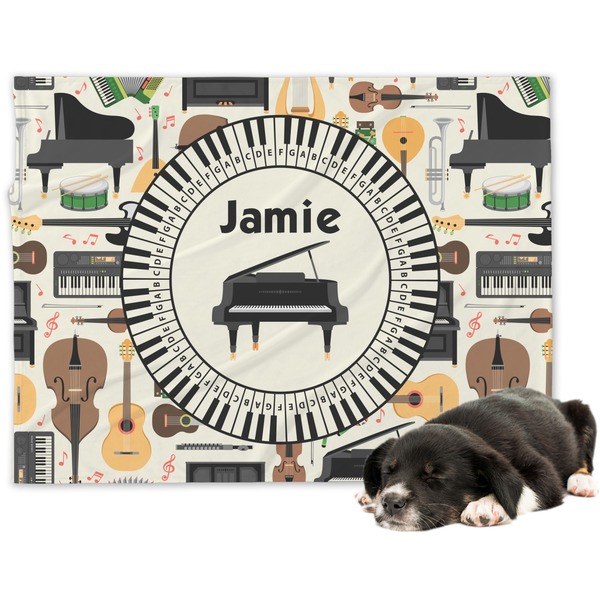 Custom Musical Instruments Dog Blanket (Personalized)