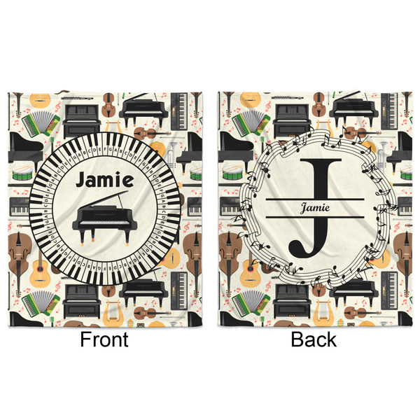 Musical Instruments Minky Blanket - 50"x60" - Double Sided - Front & Back