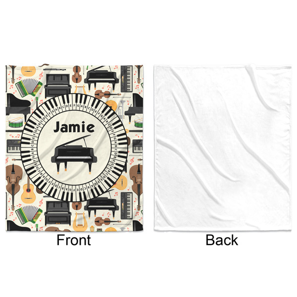 Musical Instruments Minky Blanket - 50"x60" - Single Sided - Front & Back