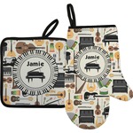 Musical Instruments Oven Mitt & Pot Holder Set w/ Name or Text