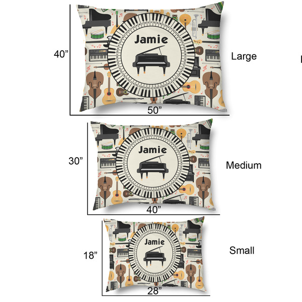 Musical Instruments Outdoor Dog Beds - SIZE CHART