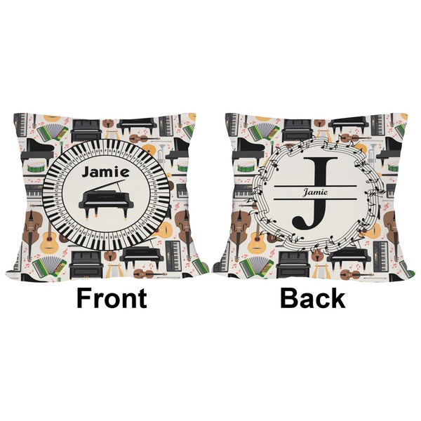 Musical Instruments Outdoor Pillow - 18x18