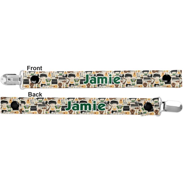 Musical Instruments Pacifier Clip - Front and Back