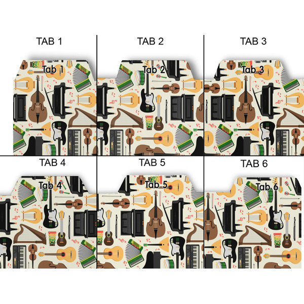 Musical Instruments Page Dividers - Set of 6 - Approval