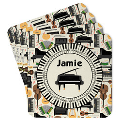 Musical Instruments Paper Coasters w/ Name or Text
