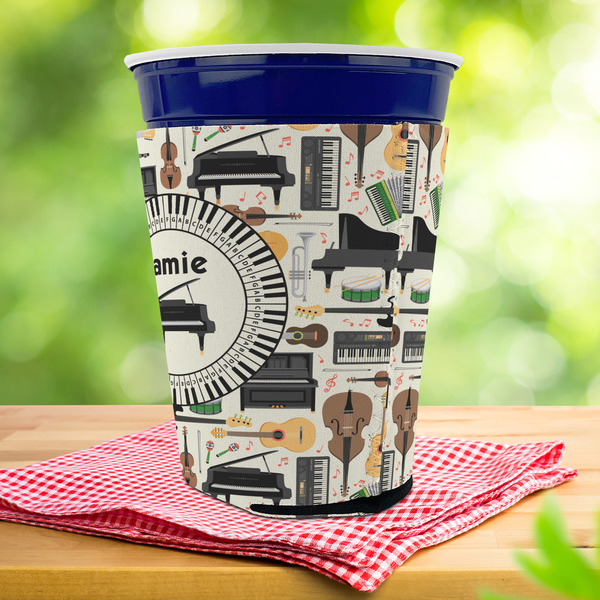 Musical Instruments Party Cup Sleeves - with bottom - Lifestyle