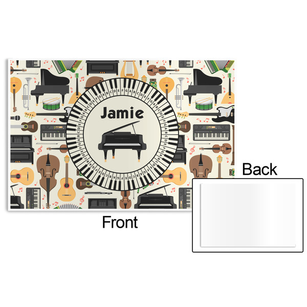 Musical Instruments Disposable Paper Placemat - Front & Back