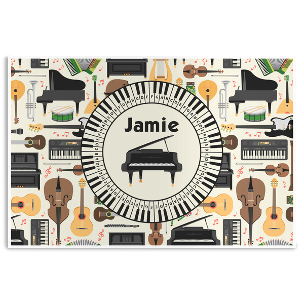 Custom Musical Instruments Disposable Paper Placemats (Personalized)