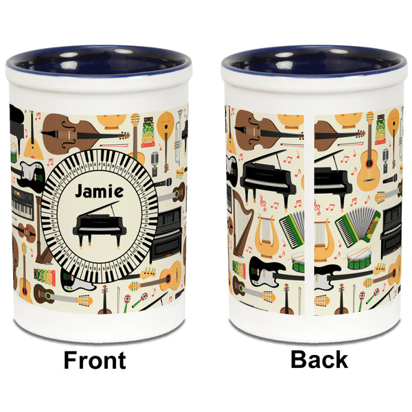 Musical Instruments Pencil Holder - Blue - approval