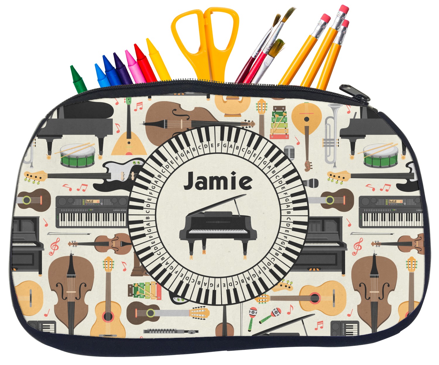 Musical Instruments School Supplies Bag (Personalized) YouCustomizeIt
