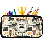 Musical Instruments Neoprene Pencil Case - Small w/ Name or Text