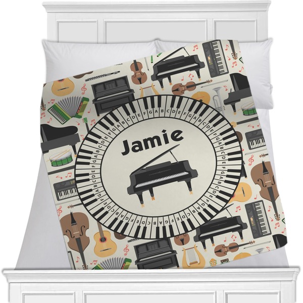 Custom Musical Instruments Minky Blanket (Personalized)