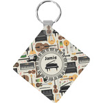 Musical Instruments Diamond Plastic Keychain w/ Name or Text