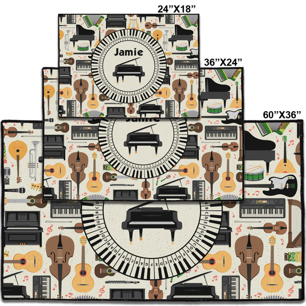 Musical Instruments Personalized Door Mat - Group Parent IMF