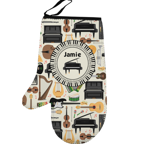 Custom Musical Instruments Left Oven Mitt (Personalized)