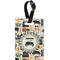 Musical Instruments Plastic Luggage Tag - Rectangular w/ Name or Text