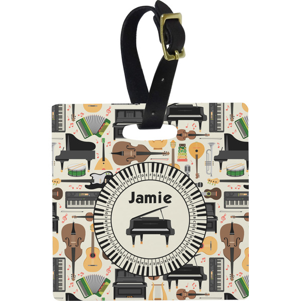 Musical Instruments Personalized Square Luggage Tag