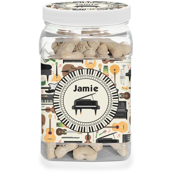 Custom Musical Instruments Dog Treat Jar (Personalized)