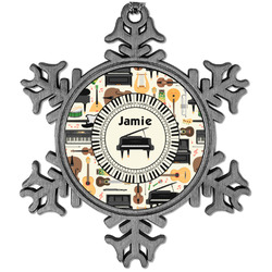 Musical Instruments Vintage Snowflake Ornament (Personalized)