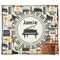 Musical Instruments Picnic Blanket - Flat - With Basket