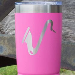 Musical Instruments 20 oz Stainless Steel Tumbler - Pink - Single Sided